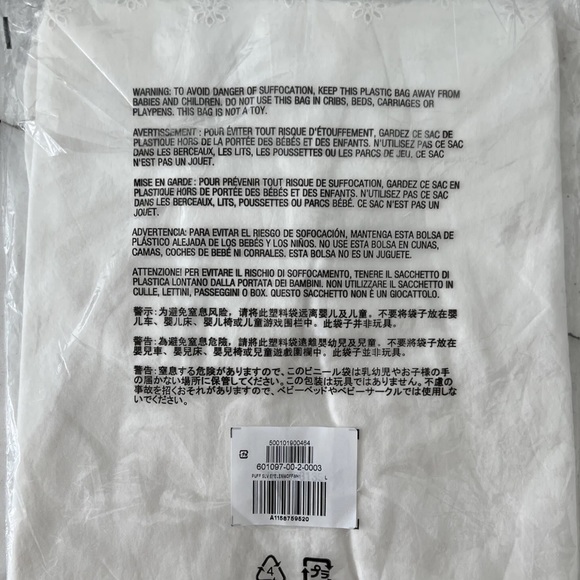 Gap Kids Girls Eyelet Puff Sleeve Dress White Ivory Cotton Embroidered LG 10 - Picture 5 of 6